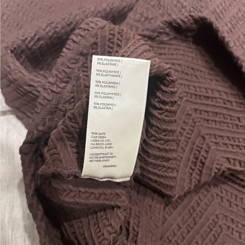 Free People Gabby Seamless Midi Dress Brown Size M/L - Picture 8 of 8